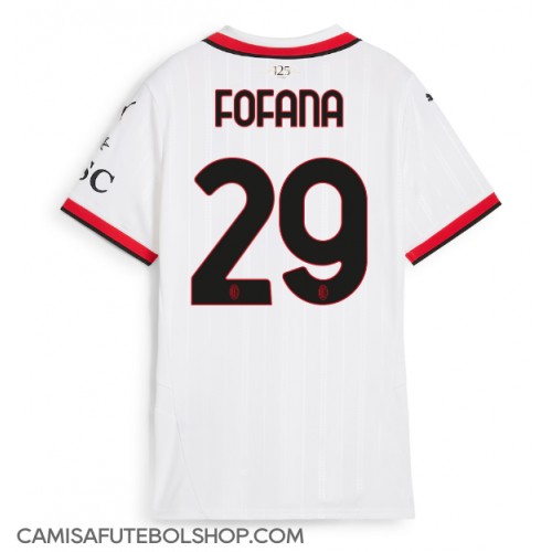 Camisa de time de futebol AC Milan Youssouf Fofana #29 Replicas 2º Equipamento Feminina 2024-25 Manga Curta